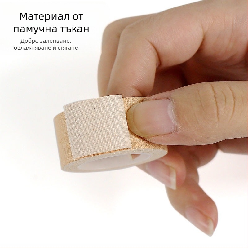 Лента за превръзка в цвят на кожата, против напукване, дишаща, високо вискозна, самозалепваща се платнена памучна лента, антиалергична
