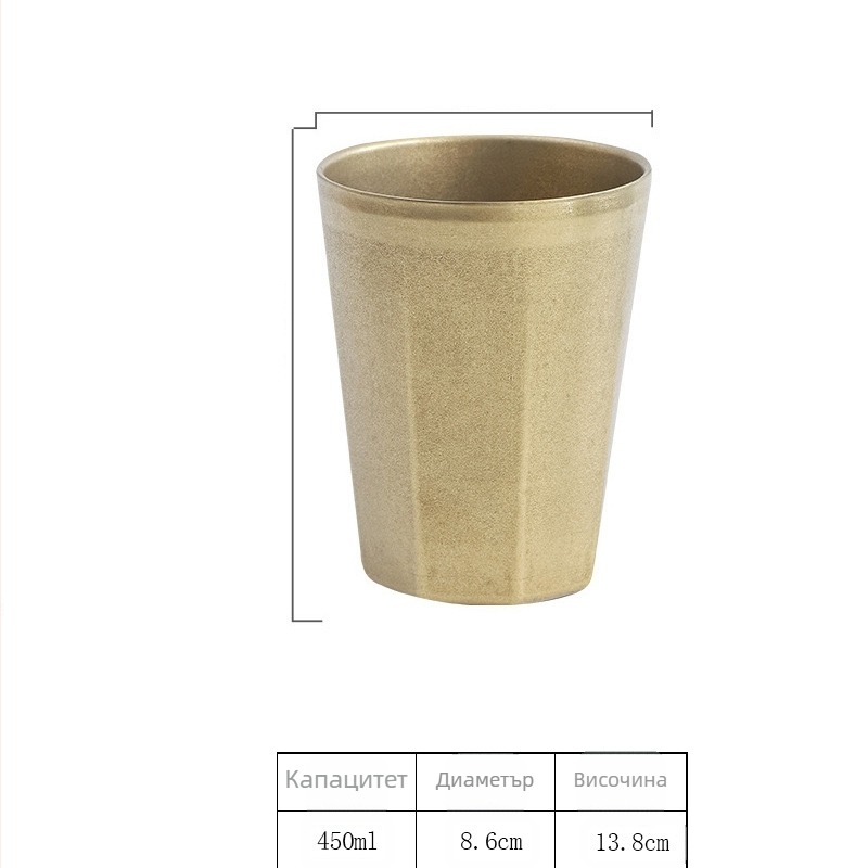 Ретро индустриална чаша за бира, халба от неръждаема стомана 304, домакинска чаша за вода, креативна чаша за къмпинг на открито