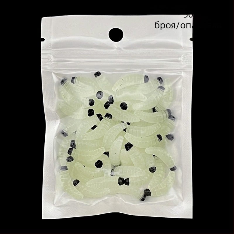 Трансгранична Luya стръв потапяща глава хляб червей PVC бионична личинка червена глава мека стръв фалшива стръв опаковка на едро