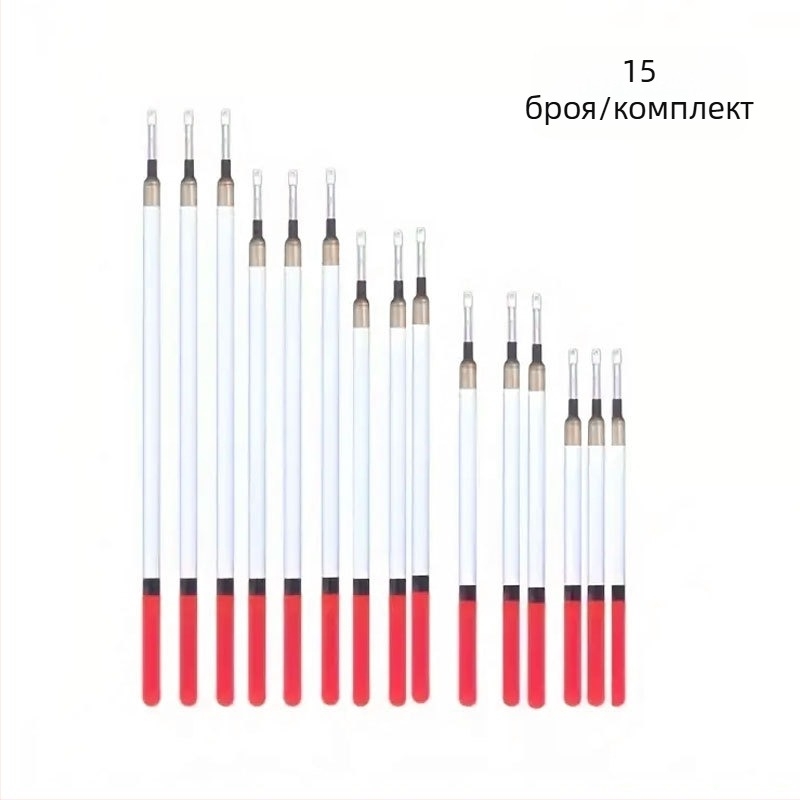 Прозрачна пластмасова риболовна плувка, пластмасова куха права плаваща мъниста, светеща тръба, куха, привличаща вниманието риболовна плувка, 5 модела костюм