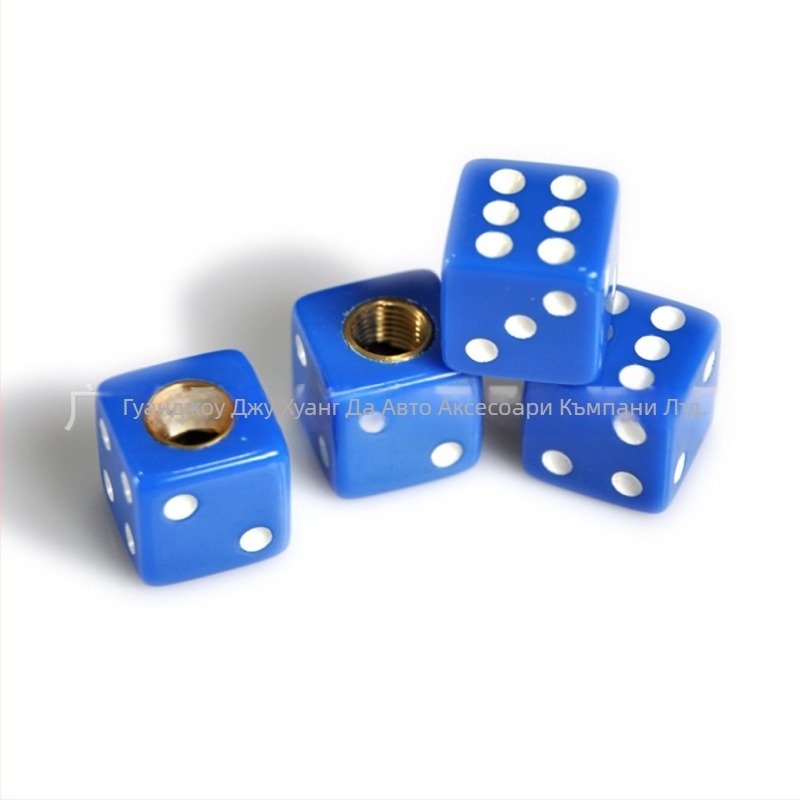 Персонализирана цветна капачка на клапана за външна декорация на автомобила, универсална капачка на клапана с зарчета