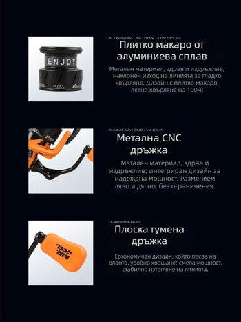 Yongshun Ново трансгранично препоръчвано NT-S2 Dai Luya въртящо се колело Мощно колело за риболовно влакно без празнина