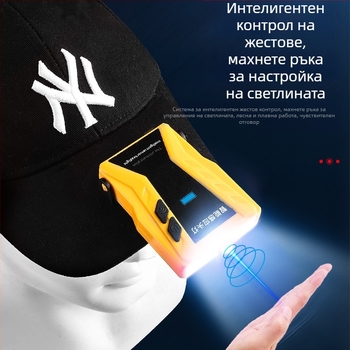 Yinnuo Челник за риболов Специален акумулаторен челен монтиран на главата Супер ярък мини ултра лека светлина Малка нощна риболовна индукционна лампа