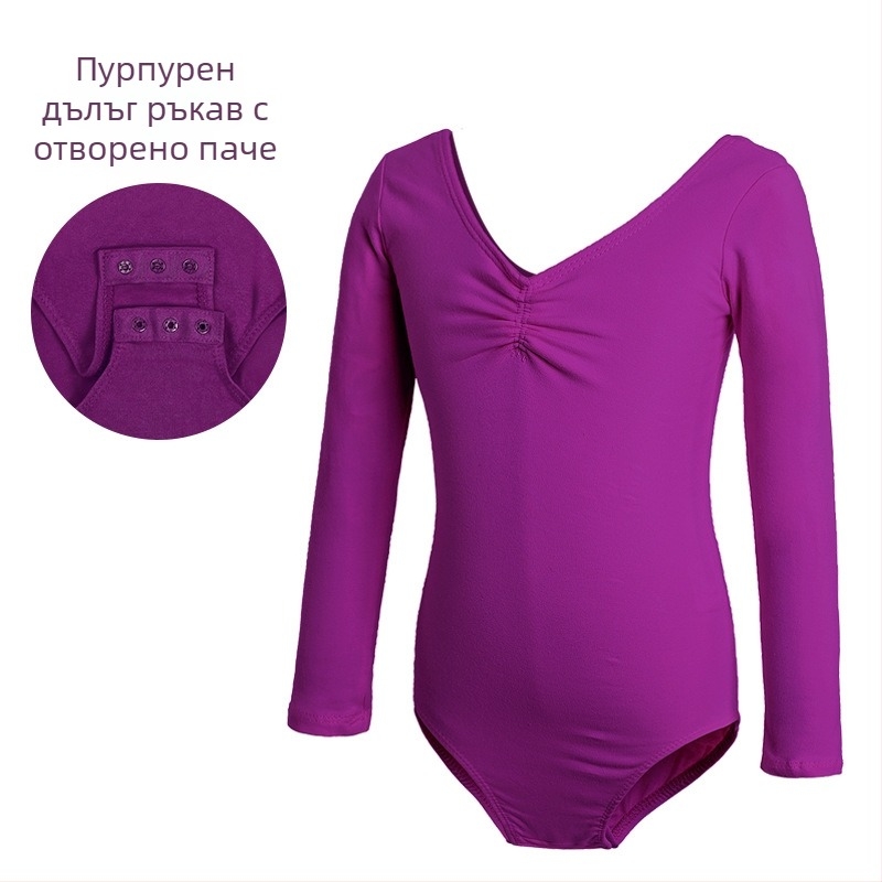 Детско танцово облекло, Дамско лятно боди с къс ръкав, Облекло за изпити по балетна гимнастика за момичета, Облекло за практикуване на китайски танци