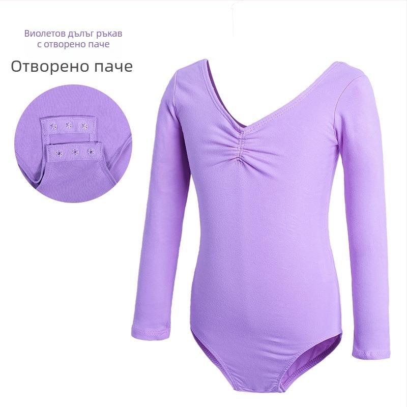 Детско танцово облекло, Дамско лятно боди с къс ръкав, Облекло за изпити по балетна гимнастика за момичета, Облекло за практикуване на китайски танци