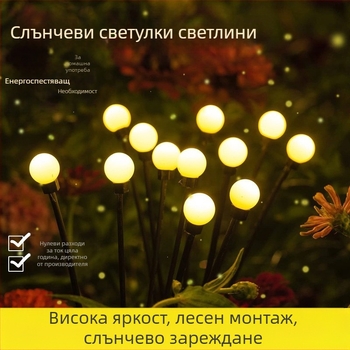 Гореща разпродажба на Amazon висококачествени светлини за светулки за тревни площи Courtyard Park външни слънчеви светлини за ландшафтни светлини