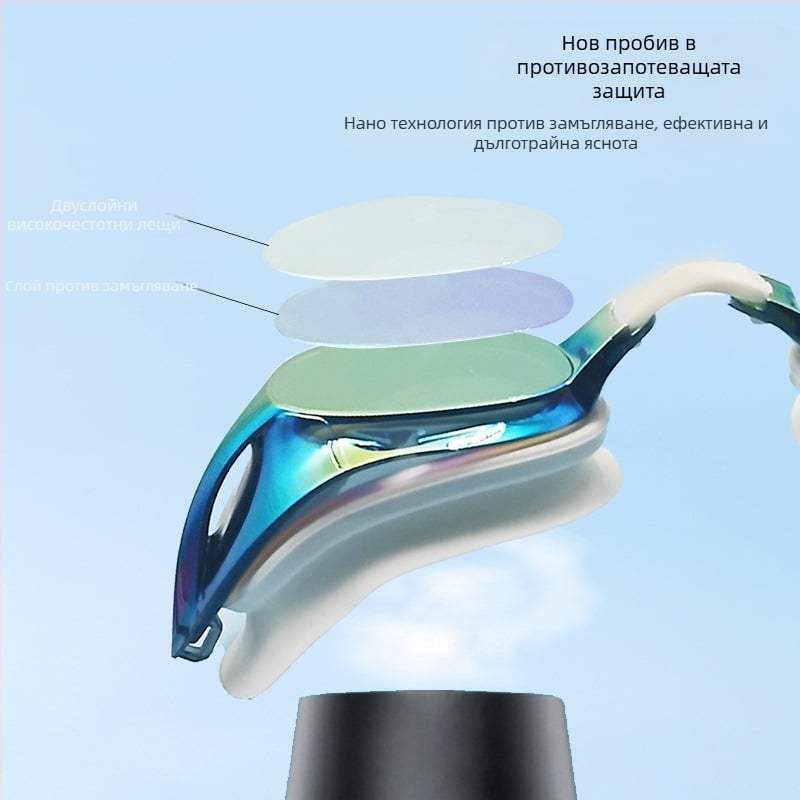 2025 нови плувни очила, трансгранични горещи професионални състезателни плувни очила HD водоустойчиви спортни очила против замъгляване на едро