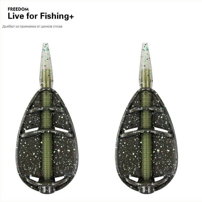 Трансгранична Coolno европейска библиотека за риболов серия Държач за стръв от цинкова сплав, експлозивна кука, устройство за гнездо с малки аксесоари за стръв Feide