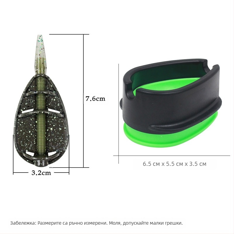 Трансгранична Coolno европейска библиотека за риболов серия Държач за стръв от цинкова сплав, експлозивна кука, устройство за гнездо с малки аксесоари за стръв Feide