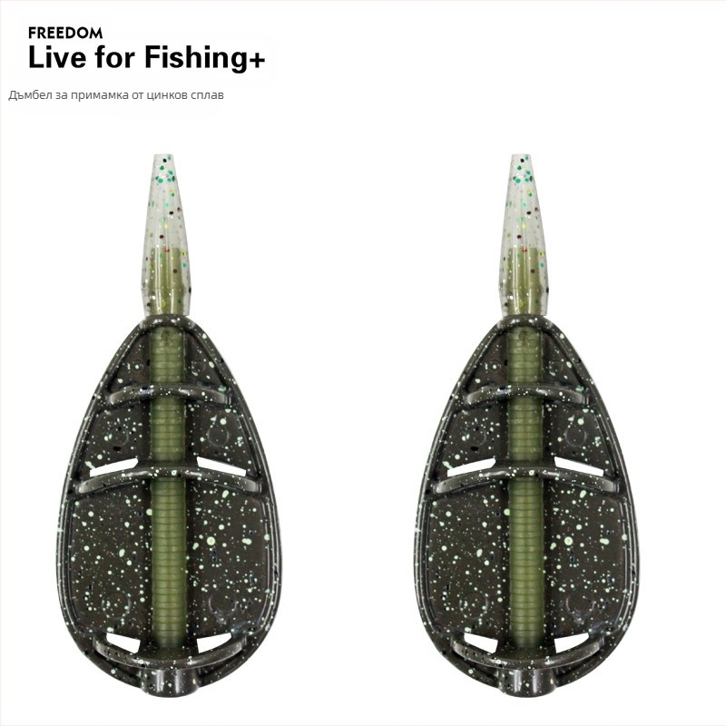 Трансгранична Coolno европейска библиотека за риболов серия Държач за стръв от цинкова сплав, експлозивна кука, устройство за гнездо с малки аксесоари за стръв Feide