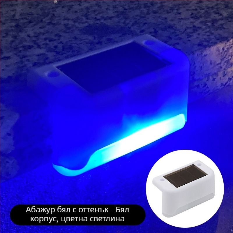 Слънчева градинска лампа за външна употреба, домашна градина, водоустойчива лампа за стълби, ограда, парапет, декоративна лампа