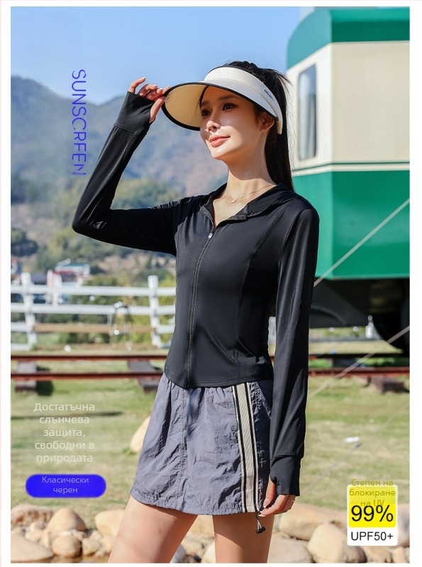 2025 Нови дрехи за слънцезащита от винил Upf50+, изработени от ледена коприна, за жени, с UV защита от слънцето