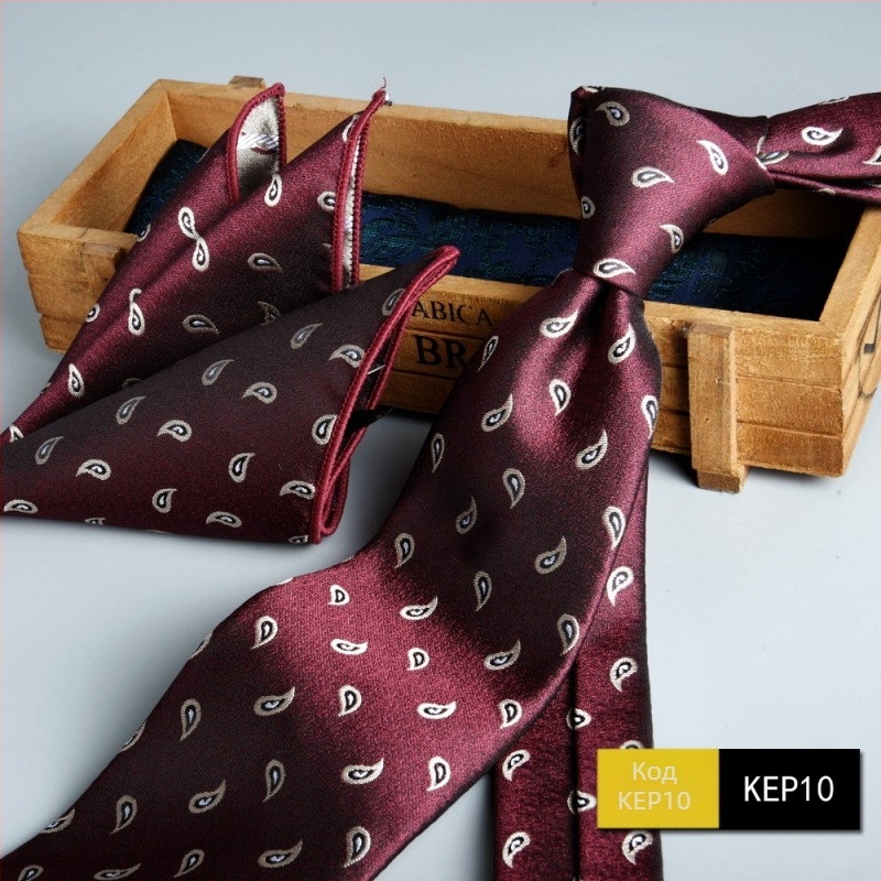 Мъжка официална бизнес вратовръзка от 2 части, за костюм, флорален принт 7.5 см, ръчно изработена, нова, на склад, жакардова, Shengzhou