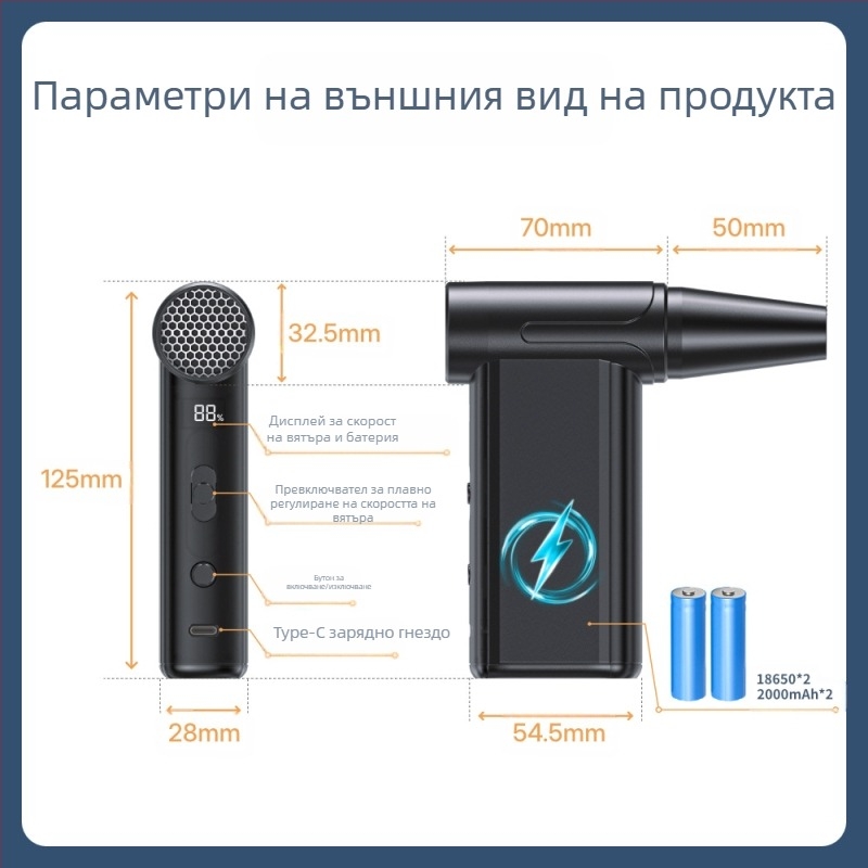 Нов преносим ръчен мини вентилатор за пътуване на открито, трансгранични експлозии, насилствен турбо вентилатор, директни продажби от фабриката