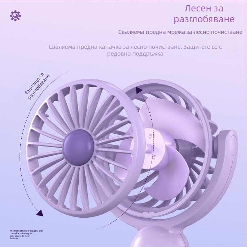 Нов USB акумулаторен преносим настолен вентилатор за външен монтаж, подарък за студенти от Amazon, TEMU, фабричен избор