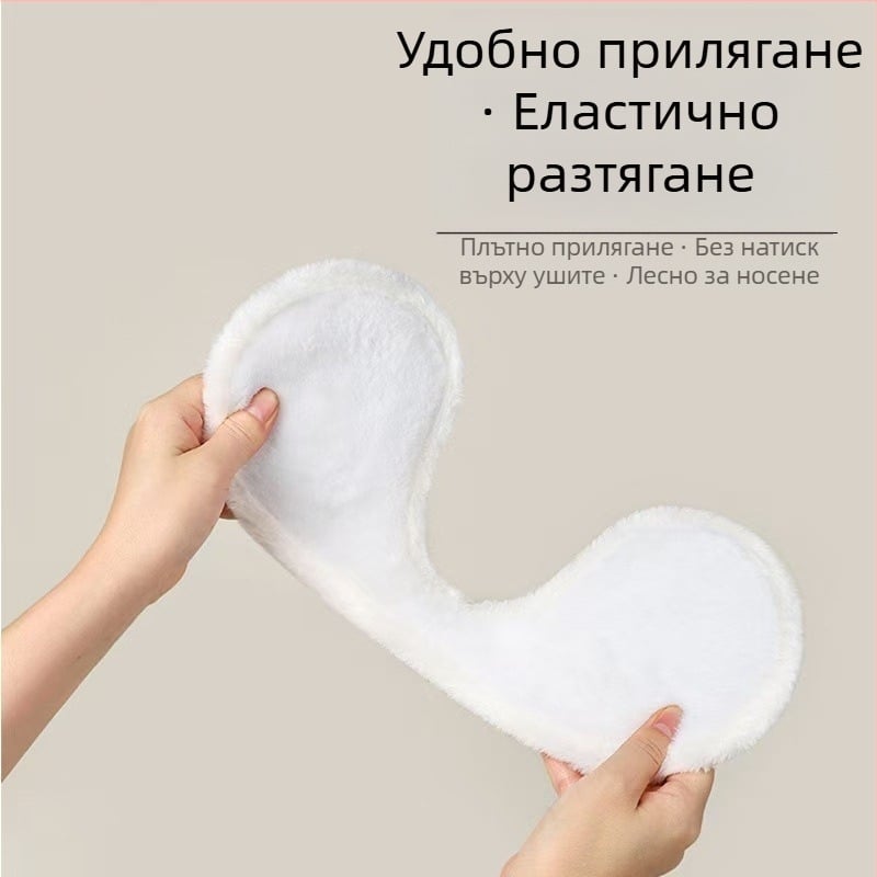 Зимни велосипедни топли и антифризиращи плюшени наушници за мъже и жени, един и същ стил, износени отзад