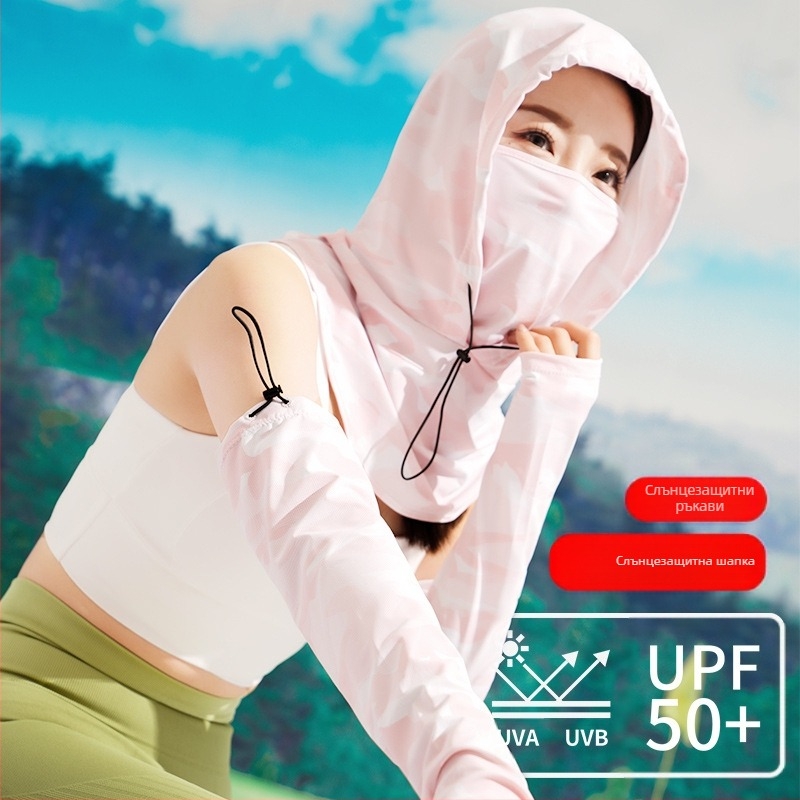 Слънцезащитна маска за мъже, анти-ултравиолетова защита на врата, лятна защита на открито, шофиране, езда, риболов, бране на чай, шапка за слънце, дамски ръкав за слънцезащита