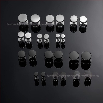 Кръгли обеци с дъмбели и щанга от неръждаема стомана, модни титаниеви стоманени мъжки улични хип-хоп черни бижута за уши, костюм Dongguan