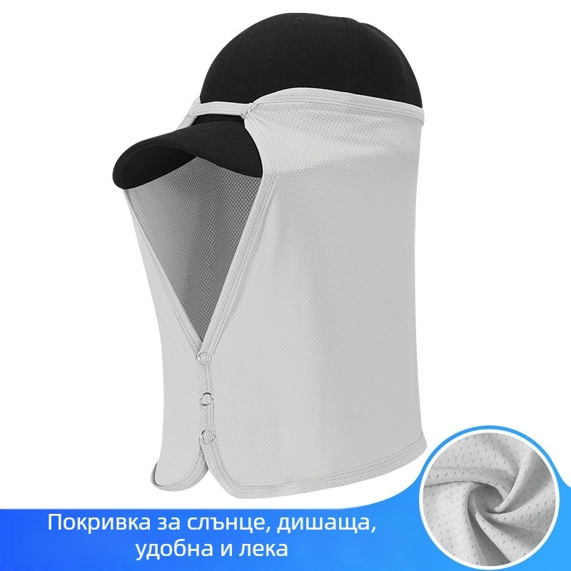 Лятна маска за ледена коприна, мъжка колоездачна риболовна маска за врата, висяща дишаща кърпа за лице, слънцезащита, магическа забрадка, шапка, завеса, трансгранична