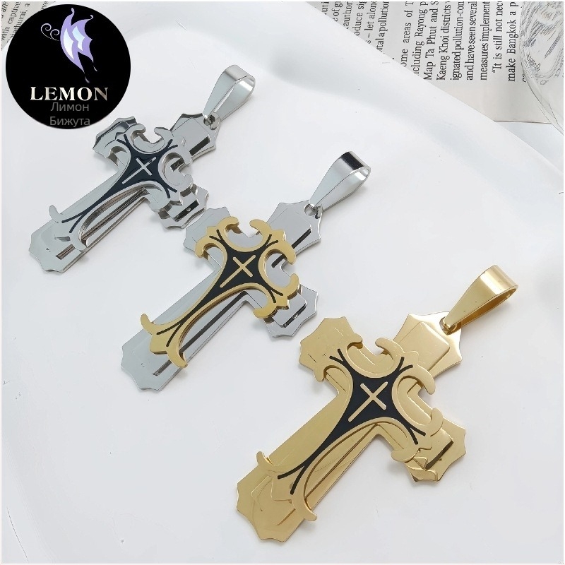 Amazon AliExpress Гореща разпродажба Европейски и американски Нови модерни мъжки колиета от титаниева стомана с плосък профил от неръждаема стомана с висулка с капка масло