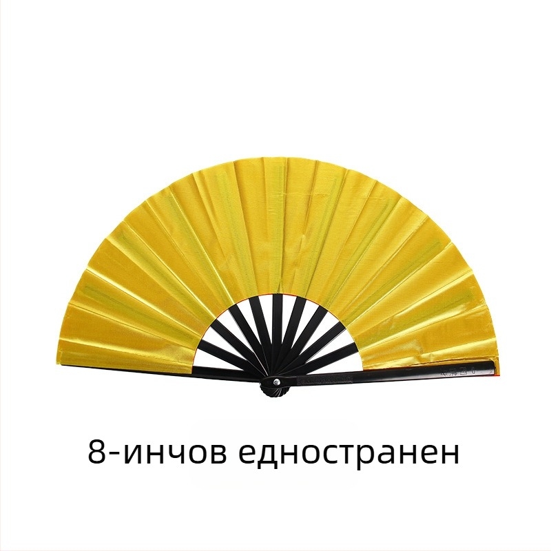 Директни продажби от фабриката, 8-инчов черен костен едностранен двустранен вентилатор за бойни изкуства, двустранен вентилатор за детски танци