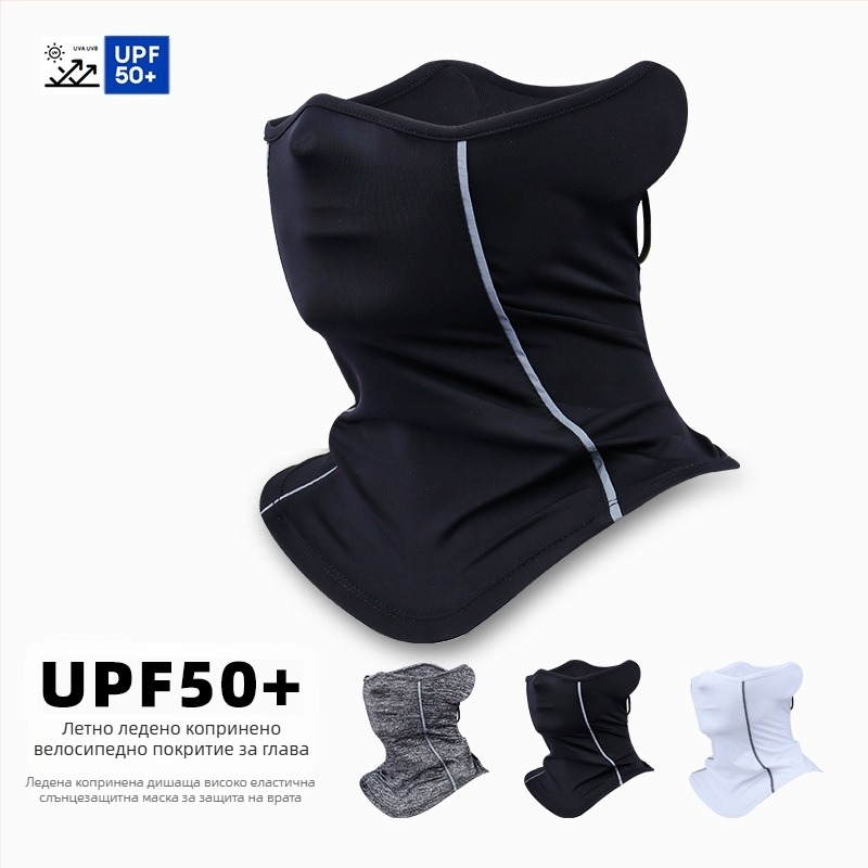 Трансгранична продажба на едро на лятна нова слънцезащитна маска Ice Silk за мъже Пролет и лято Велосипеден шал за врата на открито, дишащ