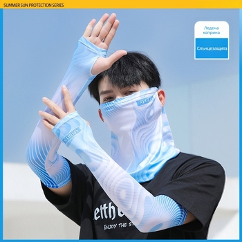 Лятна защита за врата на открито, шал за езда, ледена коприна, ръкав, слънцезащитен крем, спортна маска за уши, кърпа за лице, сенник, качулка, риболов