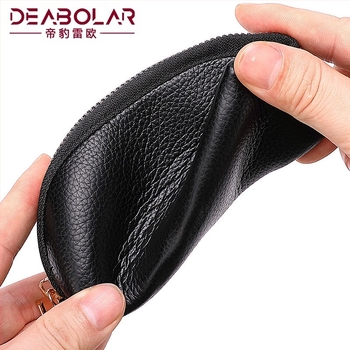 Чанта за ключове за кола за мъже, голяма вместимост, многофункционална мека кожена чанта за жени, малък портфейл, мини портфейл