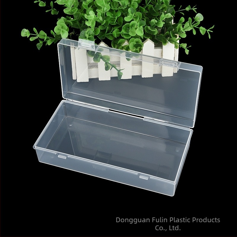 Прозрачна правоъгълна пластмасова кутия 185x90x45, малка кутия за съхранение на бижута, кутия за малки части, аксесоари, инструменти, PP кутия