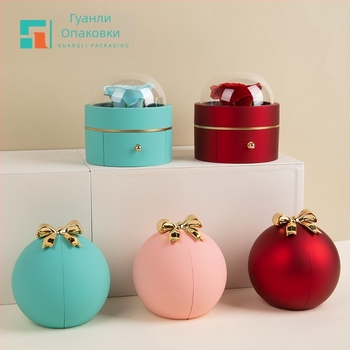 Трансгранична гореща сферична панделка магнитна кутия за бижута с цветя Танабата кутия за пръстен за предложение за Свети Валентин кутия за бижута с колие