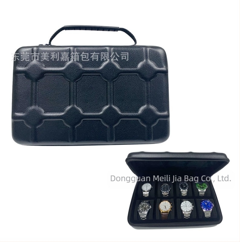Фабричен аутлет Нова кутия за колекция от часовници от висок клас, 8 броя, кутия за съхранение на часовници от PU, EVA, чанта за часовник