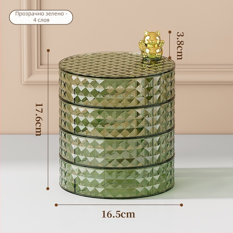 Домакинска холна масичка за бонбони кутия за бонбони лека луксозна висококачествена тава за бонбони за закуски съхранение на ядки кутия за сушени плодове