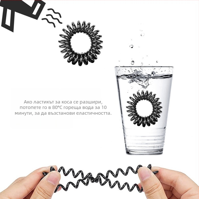 Лента за коса с телефонна линия, дамска лятна висока опашка, въже за коса с високо еластично въже за коса, не боли косата, ластик за връзване, топка за връзване, прическа