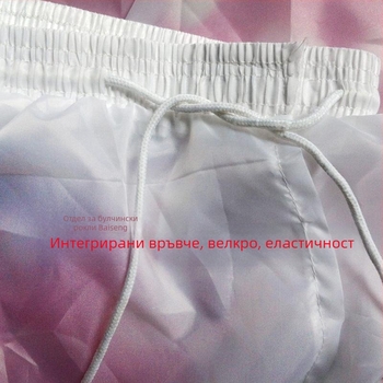 Сватбена рокля с голям балдахин на едро с 6 стоманени пръстена, подплата на полата с изключително голяма форма