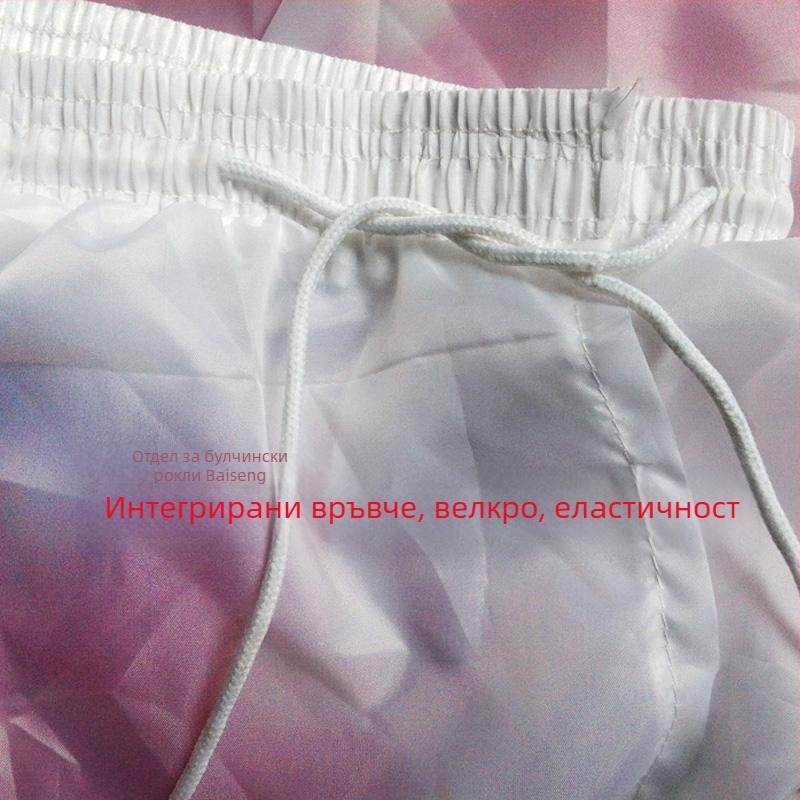 Сватбена рокля с голям балдахин на едро с 6 стоманени пръстена, подплата на полата с изключително голяма форма