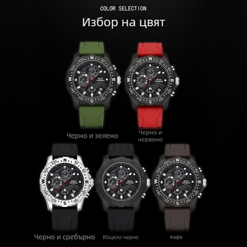 Мъжки електронен кварцов часовник, моден, прост календар, спортен, многофункционален, водоустойчив, фабрично снабдяване, 2024, нов