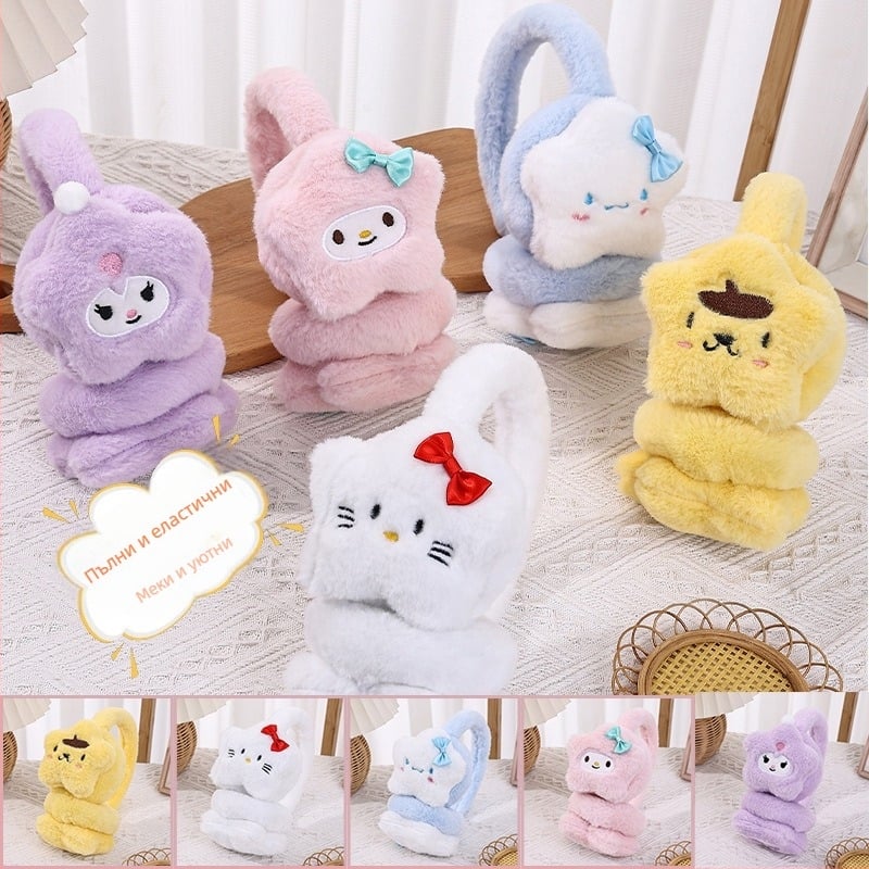 2024 есенни и зимни детски наушници, дамски сладки бебешки топли наушници, студоустойчиви детски наушници с поларена подплата, удебелени на едро