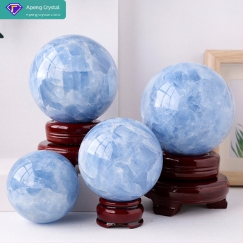 Орнаменти от естествен кристал целестит, кристални топки, оригинален камък, полирана кианитова топка, фън шуй топка, седемзвезден масив, домашни орнаменти