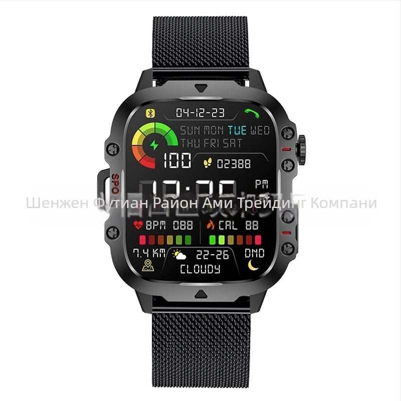 Qx11 Смарт часовник с Bluetooth разговори, гласов асистент, крачкомер, спортен часовник, калкулатор за малки игри, трансграничен режим