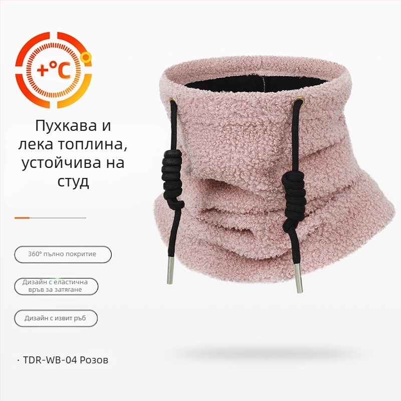 Ruidong Есенно-зимен ветроустойчив ски шал за езда на открито Маска за езда с цялото лице, топъл комплект за врата с поларена подплата, студоустойчив шал