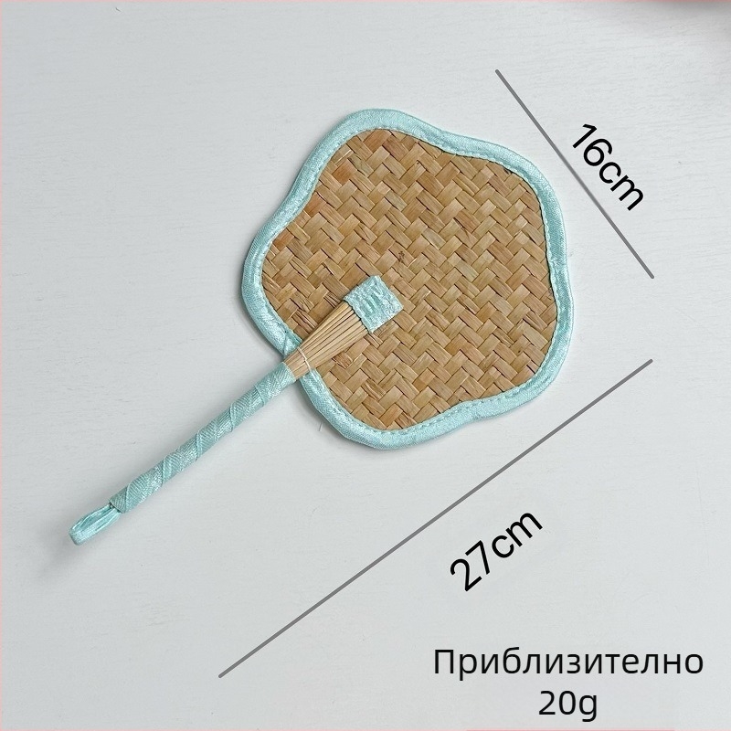 Мини ветрилообразен фен с папур, интернет знаменитост, летен ветрилообразен фен с кръгли венчелистчета във формата на прасковено сърце, ръчно люлеещ се ветрилообразен детски ветрилообразен фен с банан