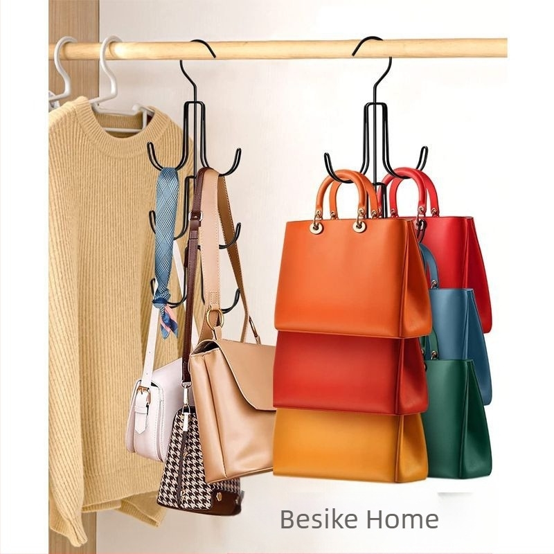 Многофункционална метална стойка за куки, съхранение на чанта, шал, колан, вратовръзка, дрехи, аксесоари, довършителни работи