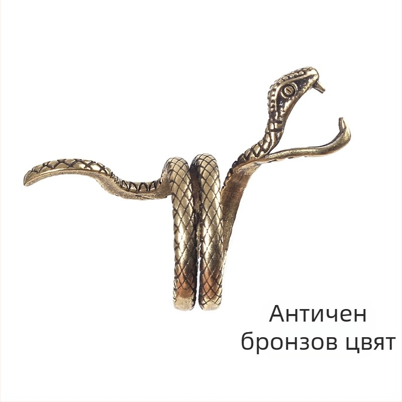 Месингов пръстен със змия, държач за цигари, пръстен за цигари, модерен държач за цигари, креативен държач за цигари, хип-хоп държач за цигари, комплект за пушене