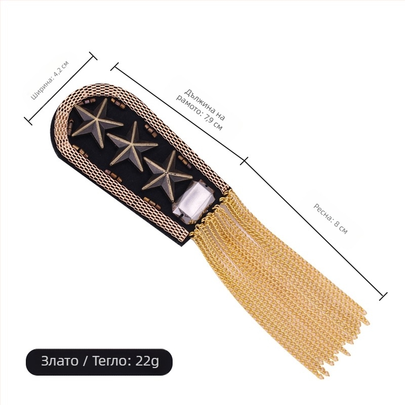 Гореща разпродажба на британски винтидж дрехи, аксесоари за рамо, темперамент, метални пискюли, еполети, медал с петолъчна звезда, мъжки и дамски брошки