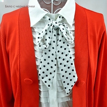 Дамска папионка с дантела, нов корейски стил, британски академичен стил, вълнообразна точка, плътен цвят, шифон, панделка, модна панделка