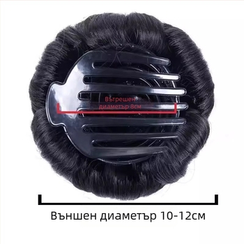 Перука, комплект за коса с кристали, пантова глава, аксесоари за коса с пъпка, щипка за захващане с девет цветя, топка, коса, къдрене, комплект за коса