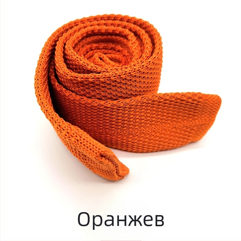 Мъжка плетена вратовръзка, официална бизнес ретро вълнена вратовръзка, плетена плоска, едноцветна вратовръзка на едро