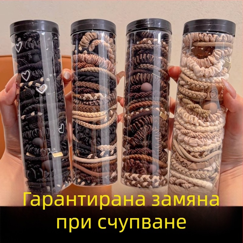 Лента за коса, въже за коса за жени за възрастни, нова 2024 г., лента за коса, опашка Ponda, висока еластична, издръжлива, гумена лента, лента за глава