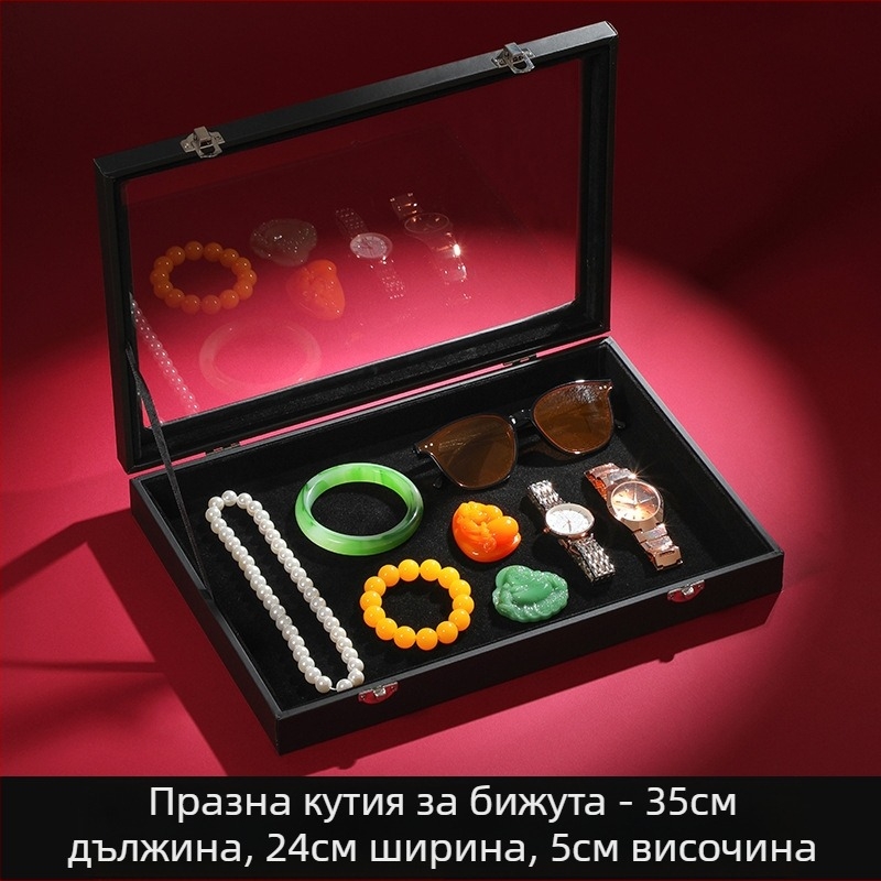 Кутия за бижута с голям капацитет Кутия за бижута Кутия за бижута Обеци Обеци Колие Гривна Кутия за пръстени