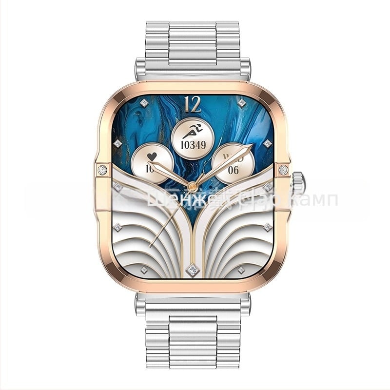 Смарт часовник Cross-Border Hk82, AMOLED, винаги включен екран, Bluetooth разговори, многофункционален крачкомер, дамски спортен часовник